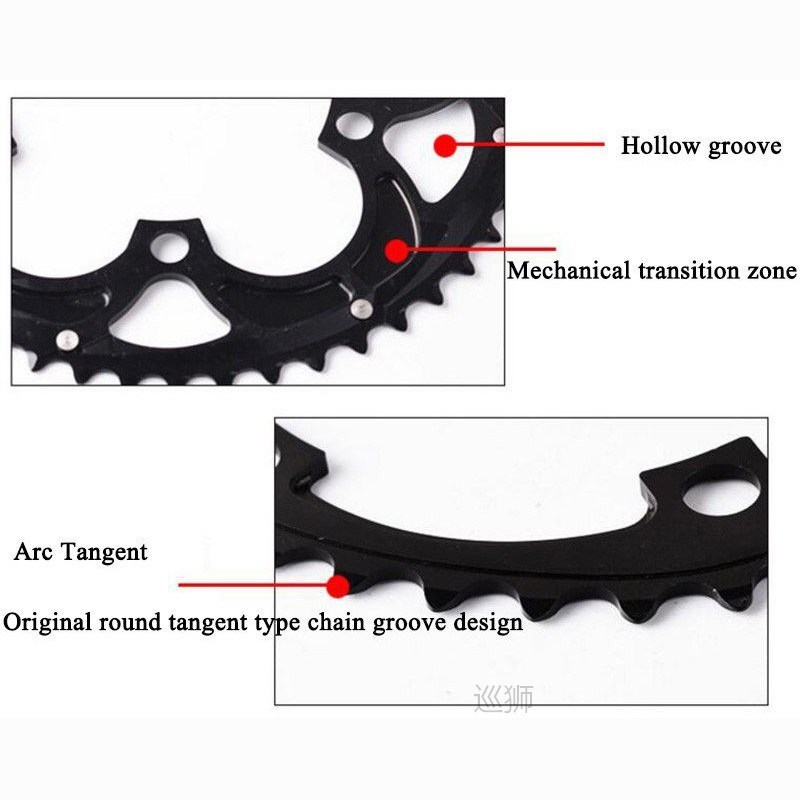 SNAIL 110BCD Chainring MTB Road Bike Chainwheel Plate Double