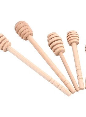 50Pcs/set Household Wooden Mini Jam Honey Dipper Jar Dispens