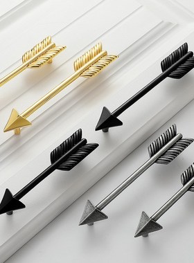 Wardrobe drawer cabinet door handle creative arrow zinc allo