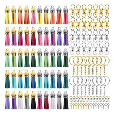360Pcs Button Key Chain Key Ring Set DIY Key Hoisting