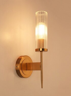 Europe glass shade bedside wall lamp foyer decoration backgr