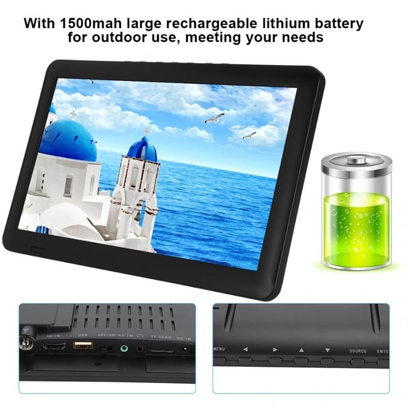 11 Inch DVB-T/T2 1080P Television 1920*1280 Portable HD Digi