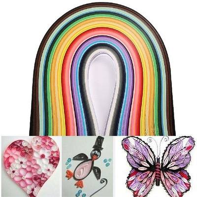 500Pcs 53cm Handmade Origami Long Strips Quilling Paper