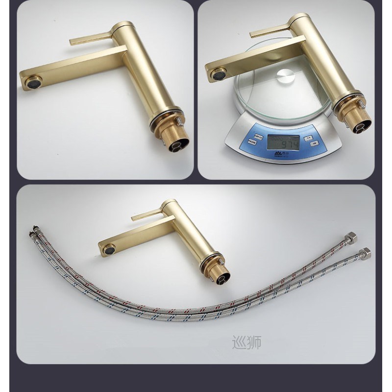 Bathroom Basin Faucet hot and cold  Brass sink mixer single