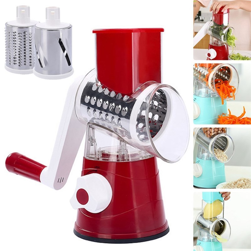 3 in 1 Swift Rotary Drum Vegetable Slicer Grater Nut Shredde