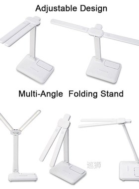 Double Lamp Type Led Desk Lamp 3 Color Touch Dimming Foldabl