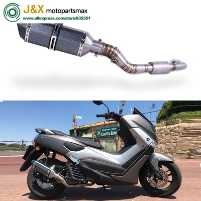 NMAX155 Motorcycle Exhaust Slip On Full System Modified Fron