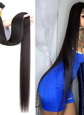 Straight 30 32 34Inch Remy Brazilian Tissage Hair Weave Huma