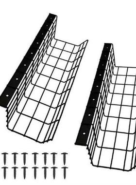 2Pcs Under Desk Cable Management Tray Cable Organizer Under