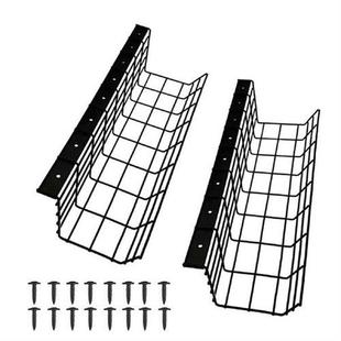 2Pcs Under Desk Cable Management Tray Cable Organizer Under