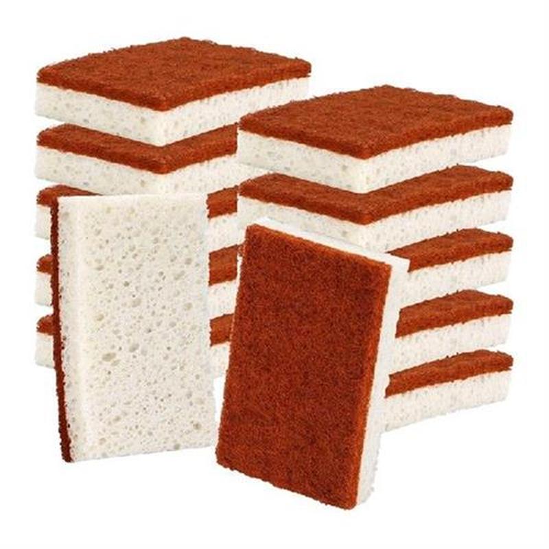 Scrub Sponge 12 Pack, Palm Fiber Sponge ,Durable No Smell