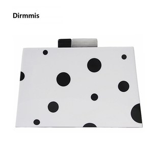 2020 New Fashion Women Evening Bag Black White Dot Acrylic