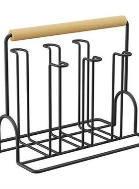 Simple Glass Cup Drying Rack with Handle Non-Slip Water Cup