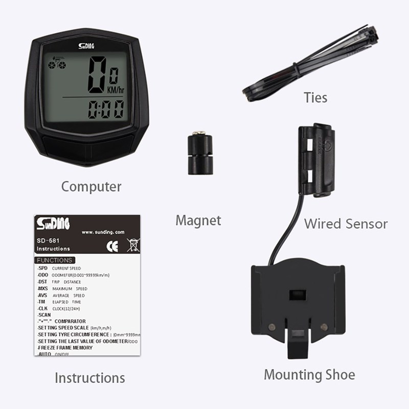 1PCS Waterproof Wireless Digital Bike Ride Speedometer Odome