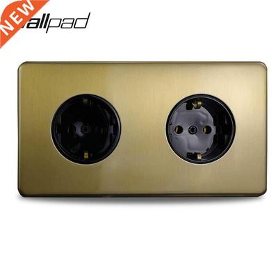 Wallpad Z6 Double EU Wall Power Socket Electrical Outlet wi