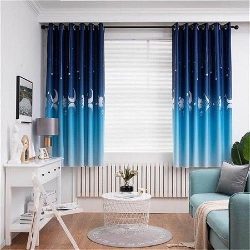 1 Panel Printing Blackout Curtains For Bedroom Living Room