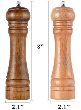 Salt and Pepper Grinders,Oak Wooden Salt and Pepper Mills Sh