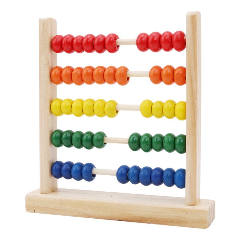 Educational Toy Mini Wooden Abacus Children Early Math Learn