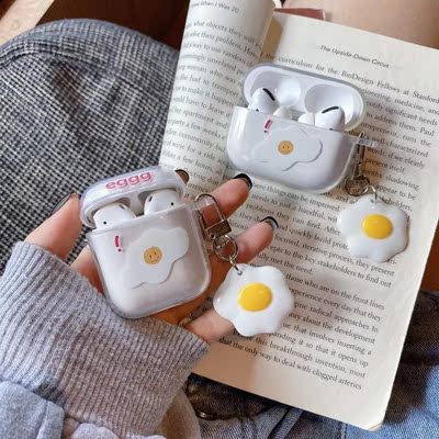 Cute Funny Egg Transparent Keychain soft silicone Bluetooth