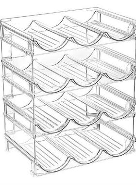 Water Bottle Organizer Storage Rack, Stackable Plastic