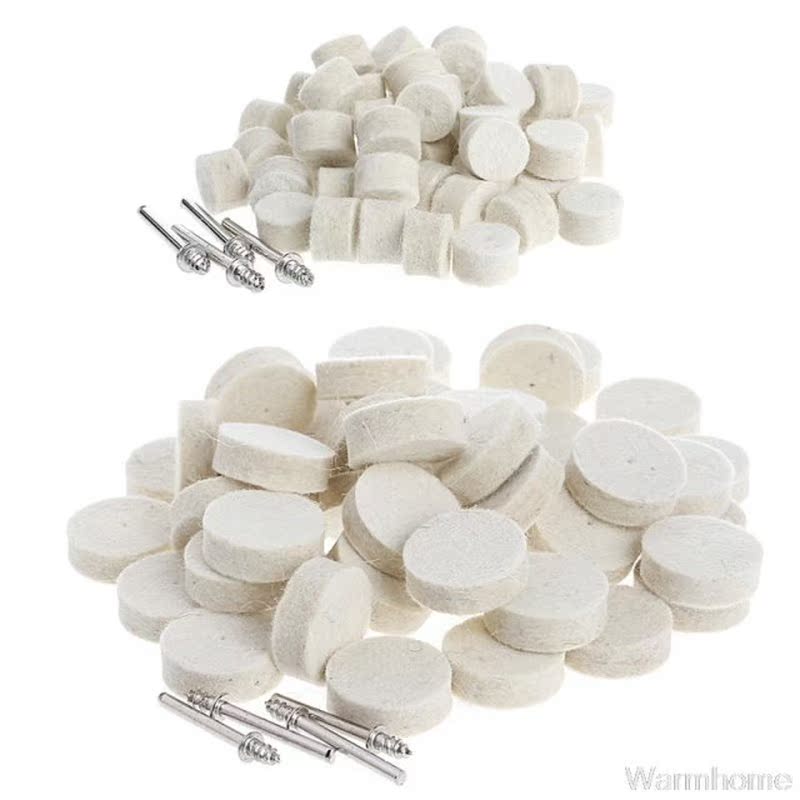 50Pcs 25mm Wool Felt Polishing Buffing Wheel Grinding Pad