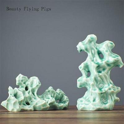 New Chinese Handmade Taihu Stone Ornaments Ceramics Lucky