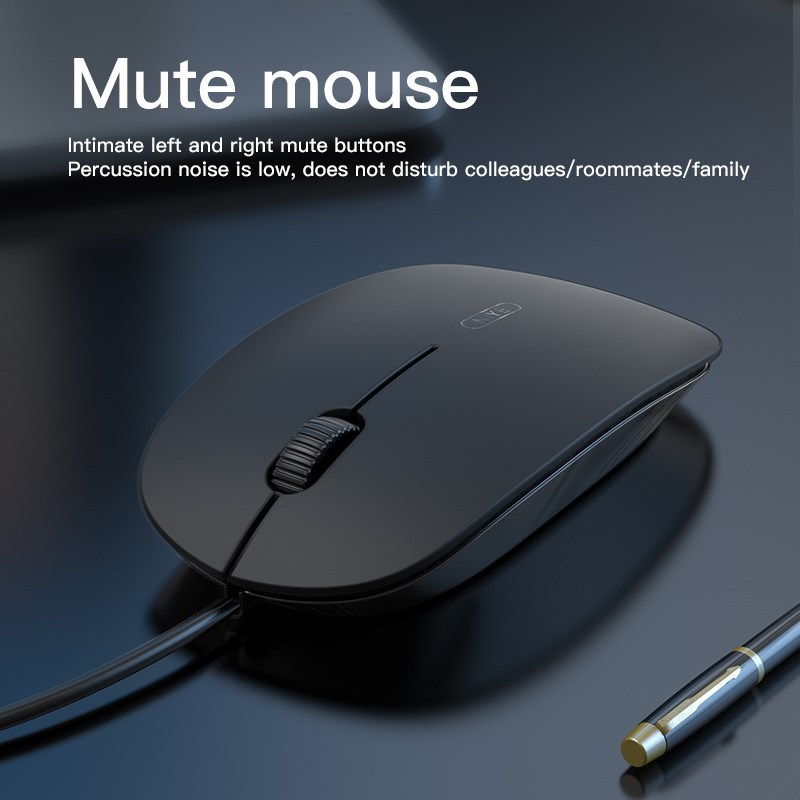 Wired Mouse 1200DPI Ergonomic Computer Mouses PC Sound Silen