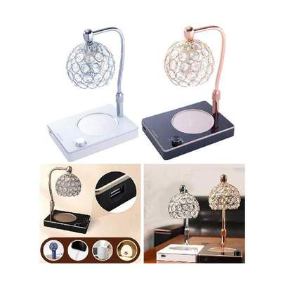 Candle Warmer Wax Bruner Mood Lamp Crystal Lampshade Table