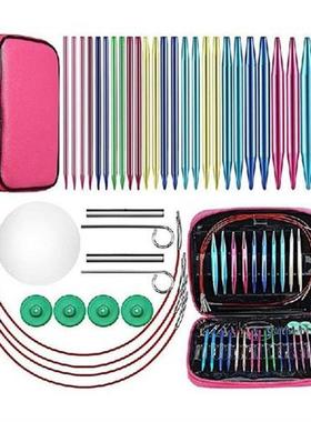 26 Pieces Aluminum Interchangeable Circular Knitting Needle