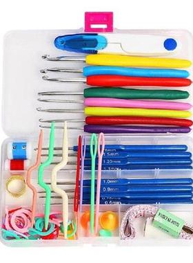 Home Full Set DIY 16 Sizes Crochet Hooks Needles Stitches