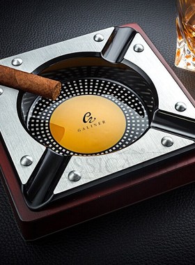 Red Wood Cigar Ashtray Home Metal Ash Tray Outdoor Luxury 4