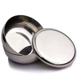 Stainless Steel Bowl Korean Big Cooked Rice Bowl With Cover