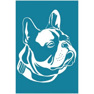 French Bull Dog Self Adhesive Silk Screen Printing Stencil M