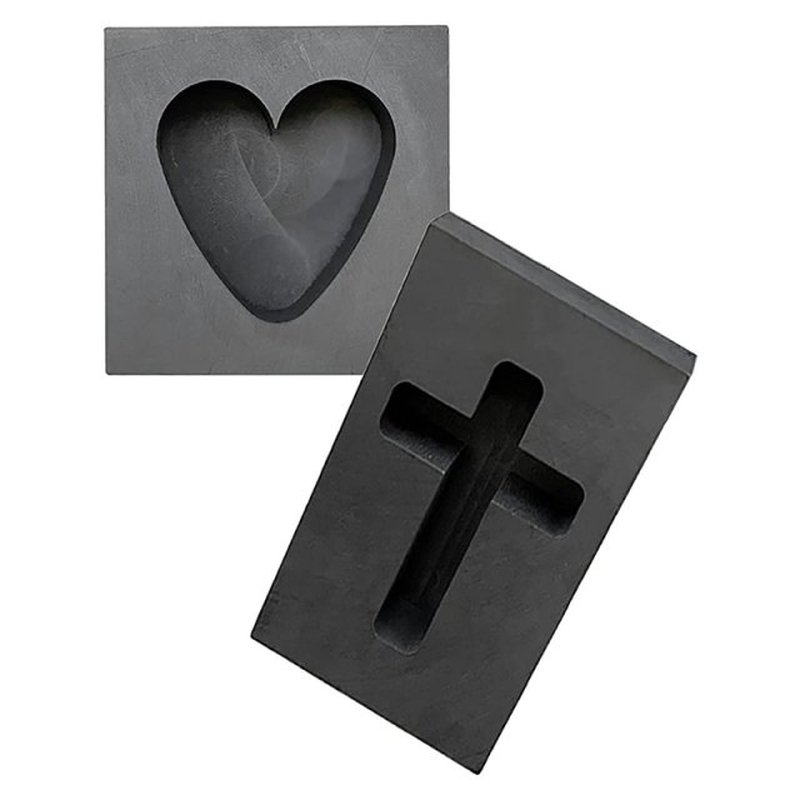 2 PCS Graphite Ingot Mold Melting Casting Mold for Gold Silv