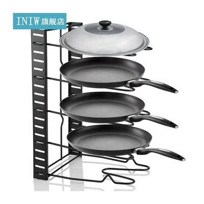 Multi Tiers Pot Frying Pan Lid Storage Rack Organizer Kitche