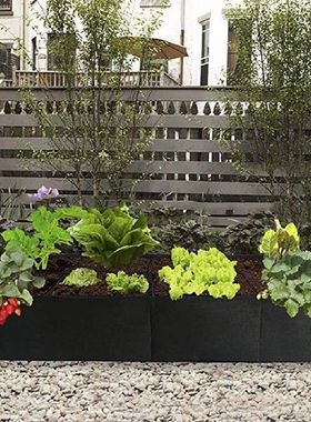 Kain Taman Mengangkat Tempat Tidur Persegi Panjang Bernapas