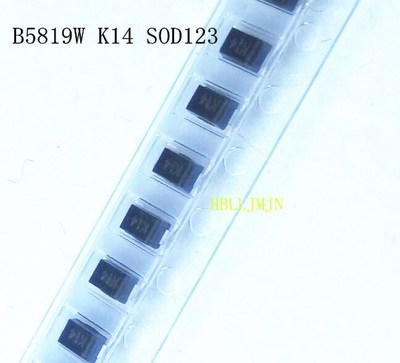 100PCS 1N5819 B5819W IN5819 MARKING K14 SMD 1206 SOD-123  SO