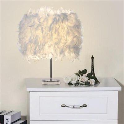 Modern Simple Feather LED Table Lamp Dining Room Hotel