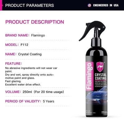 250ml Car Crystal Ceramic Coating Paint Care Nano Hydrophobi
