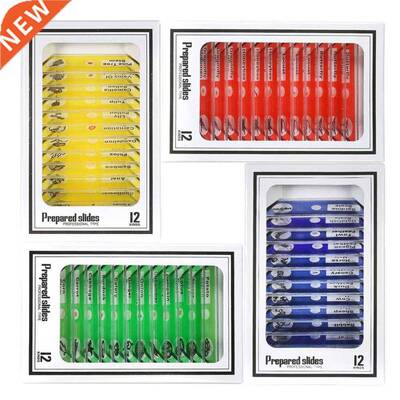 48 PCS Prepared Plastic Microscope Slides Biological Specime