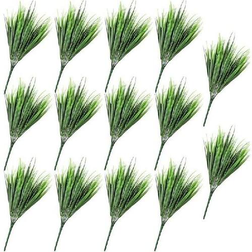 14Pcs Artificial Plants Fake Plastic Greenery Shrub Bushes