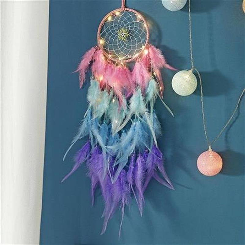 Dream Catcher Unicorn Rainbow Color Wind Chimes Hanging