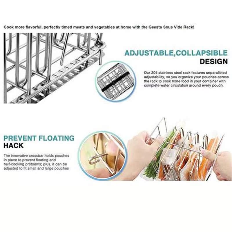 Stainless Steel Sous Vide Rack for Most 11L Sous Vide Cooke