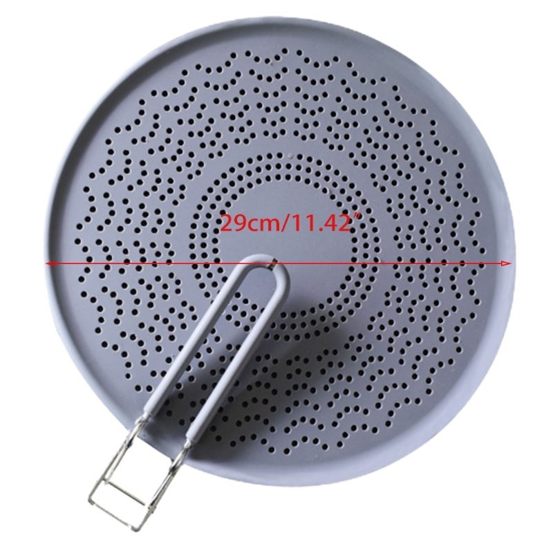 Silicone Splatter Pan Cover With Folding Handle High Heat Re