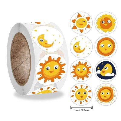50-500 Pcs Smiley Face Sticker  for Kids Reward Sticker Yell