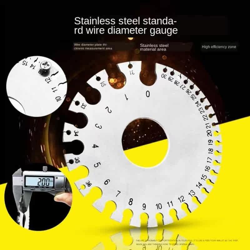 0-36 Round AWG SWG Wire Thickness Ruler Gauge Diameter Measu