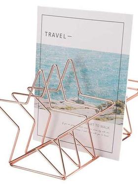 azine Holder File Sorter Metal 5 Slot Desk Organizer Rack