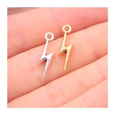 60Pcs 5*20mm Three Color MINI Lightning Charms Natural Pheno