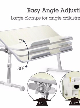 Adjustable Laptop Bed Table Free Lift Portable Lapdesk Stand