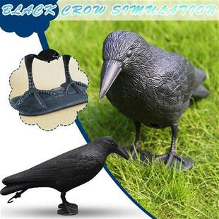 Simulation Crow Black Raven Bird Repellent Natural Pest